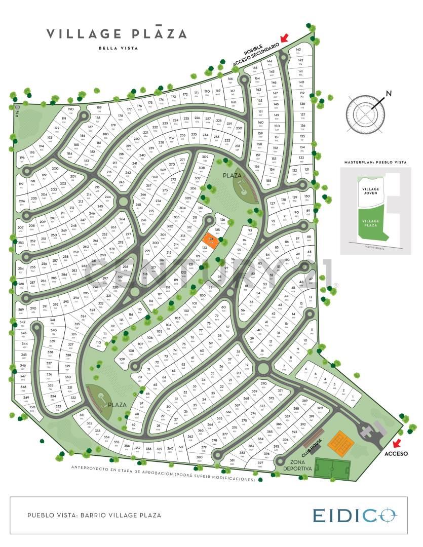 VENTA ESPECTACULAR LOTE CENTRAL - VILLAGE PLAZA - LOT 124 - EXCELENTE OPORTUNIDAD — foto 1