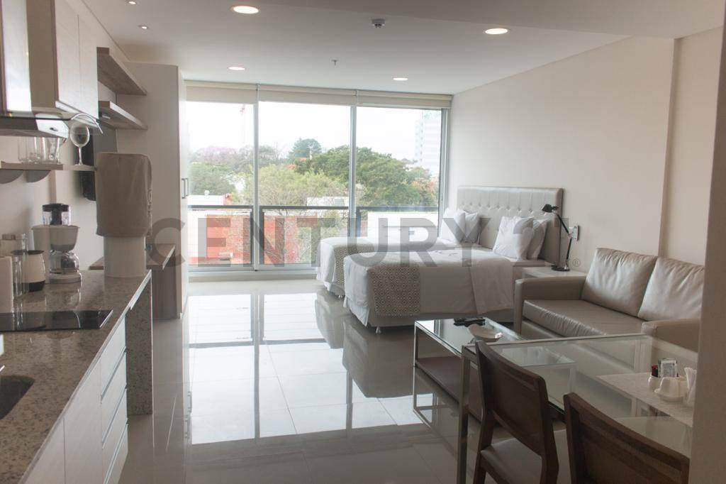 VENTA CON RENTA ASEGURADA 7% DEPARTAMENTO MONOAMBIENTE AMOBLADO+COCHERA+BAULERA - PERMUTA — foto 1