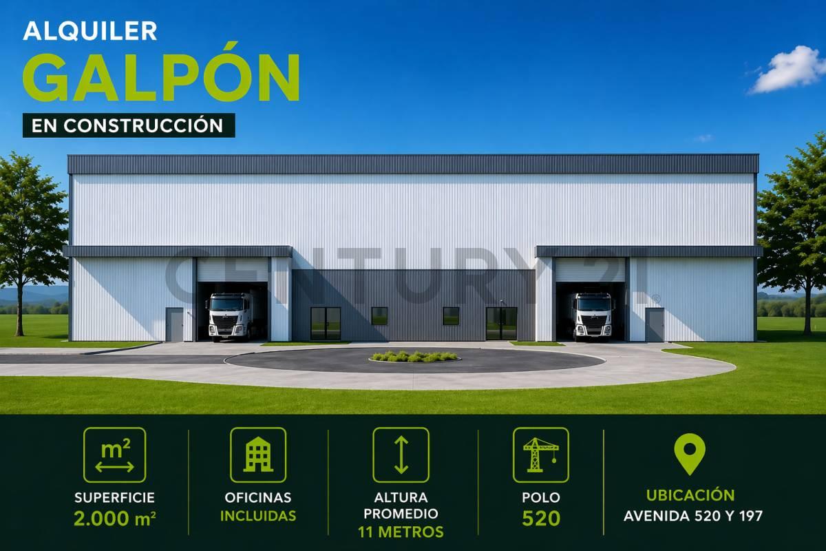 Alquiler, Galpón en Construccion en Polo 520, Av 520 y 197 — foto 1
