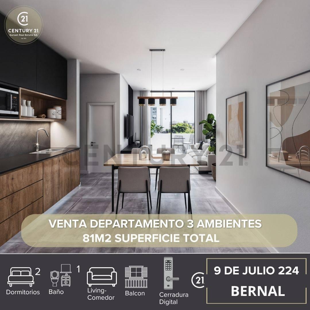 VENTA DEPARTAMENTO 3 AMBIENTES BERNAL CENTRO — foto 1