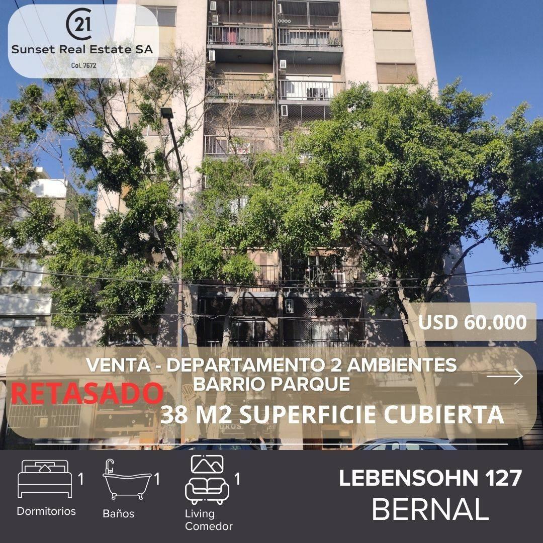 VENTA DEPARTAMENTO 2 AMBIENTES BERNAL - BARRIO PARQUE — foto 1