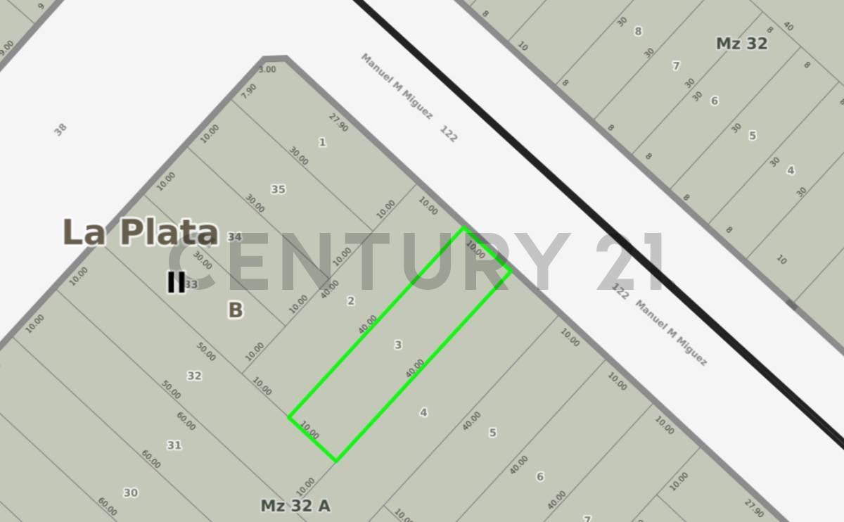 122 E/ 38 Y 39 - LOTE EN VENTA DE 10X40 — foto 1