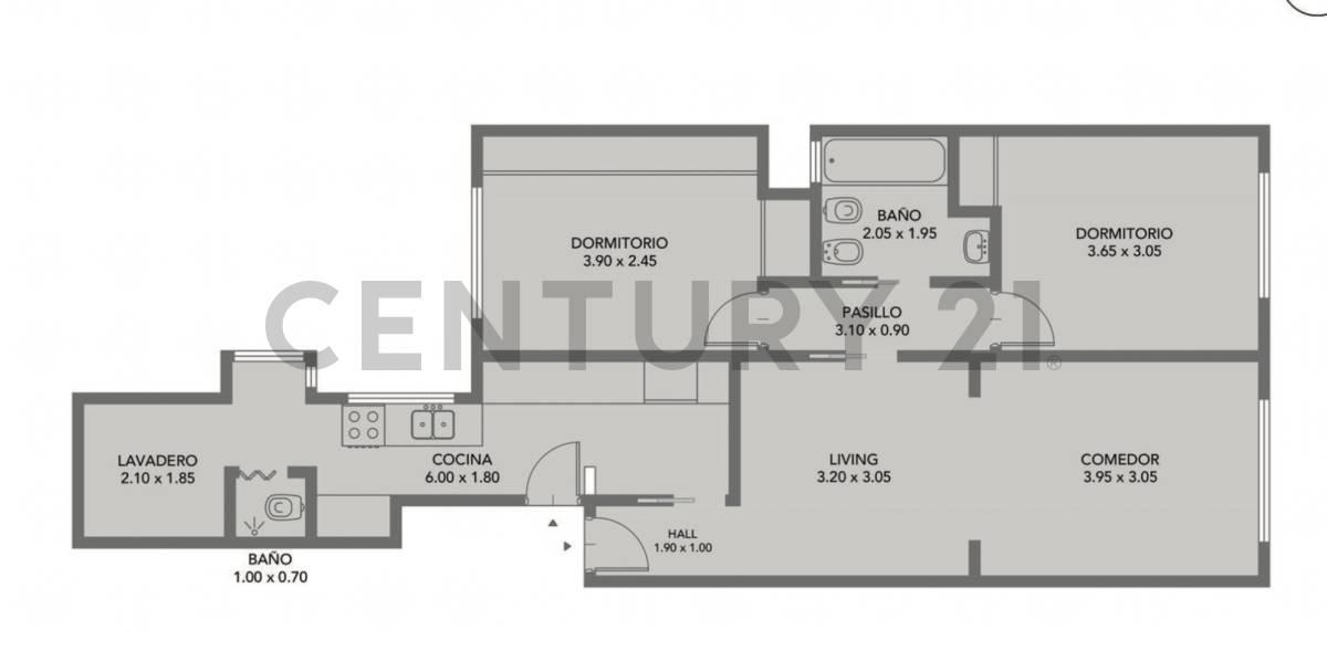 VENTA DPTO 3 AMB./DEPENDENCIA LUMINOSO CONTRAFRENTE. APTO CRÉDITO AV. RIVADAVIA 5400.CABALLITO CABA. — foto 1