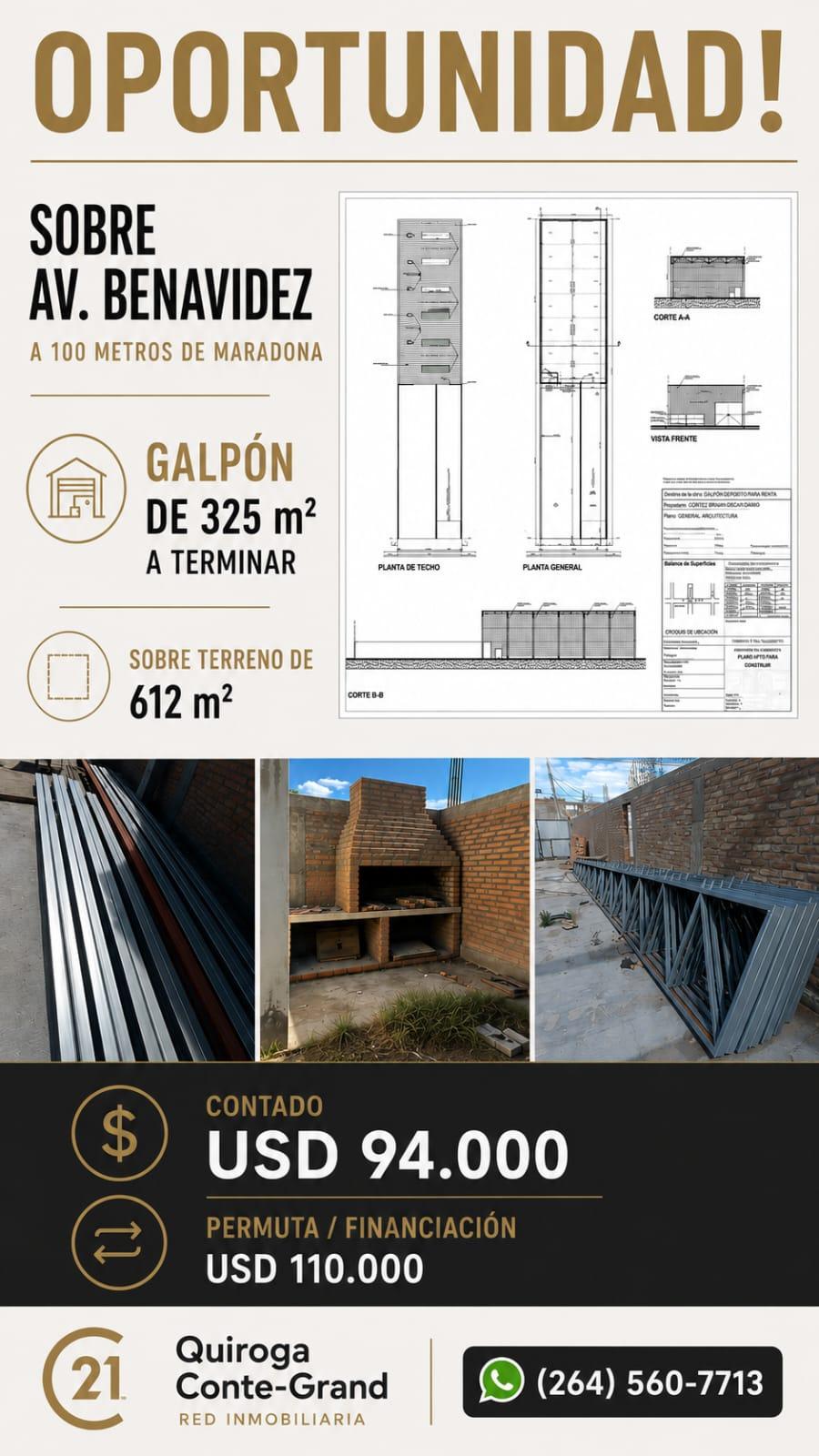 Galpon en venta en chimbas — foto 1