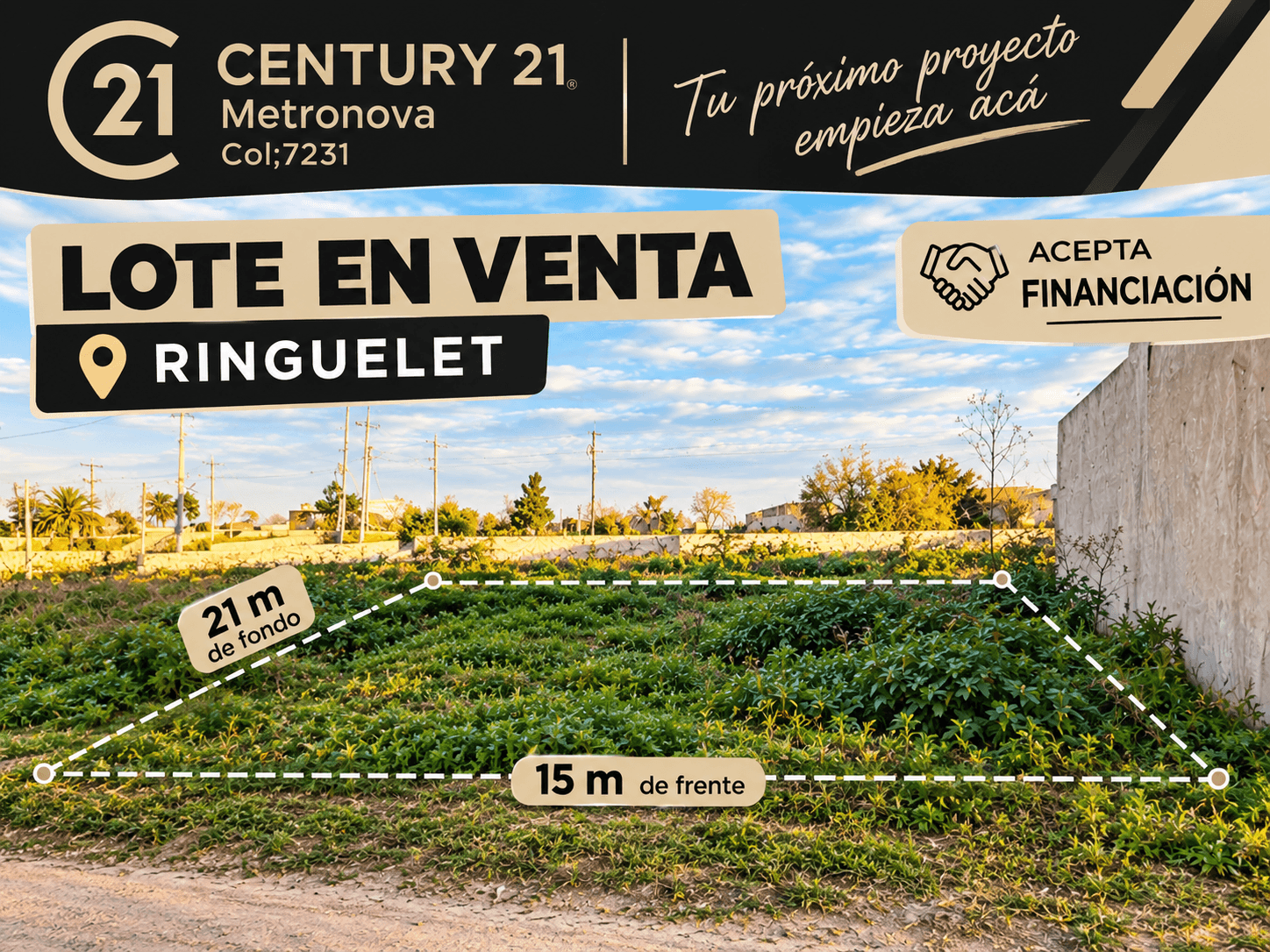 Lote en VENTA 333 mts2 en Villa Castells — foto 1